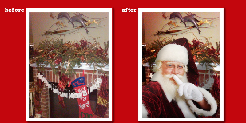 Pic Santa Before And After